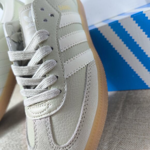 adidas Samba White and Green casual Shoes - Picture 4 of 6